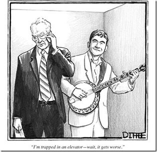 Banjo in lift